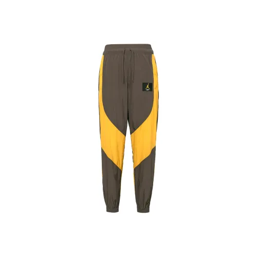 Nike Knitted Sweatpants Women's Brown Yellow