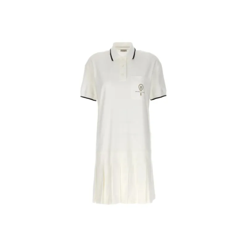 Brunello Cucinelli Short Sleeved Dresses Women's White-0