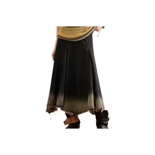 Octopus Me Denim Long Skirts Women's