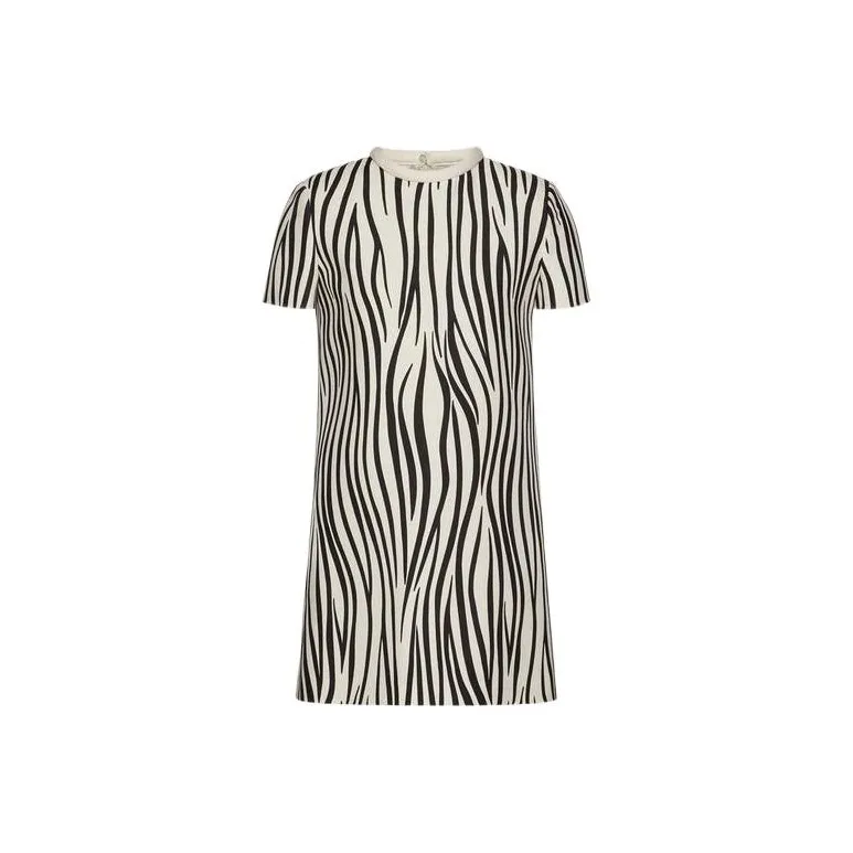Valentino Short-Sleeved Dresses Women's Black/White-0