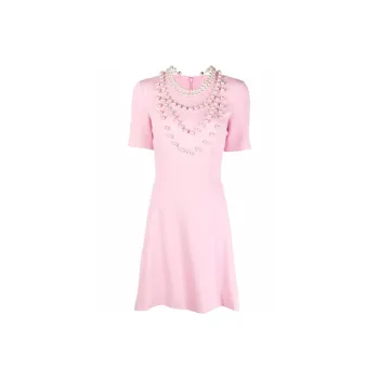 MOSCHINO Short-Sleeved Dresses Women's Pink