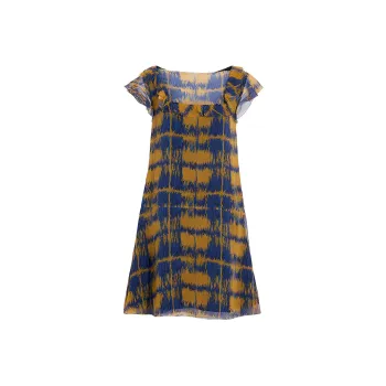 COACH Short Sleeved Dress Women's Mustard Yellow