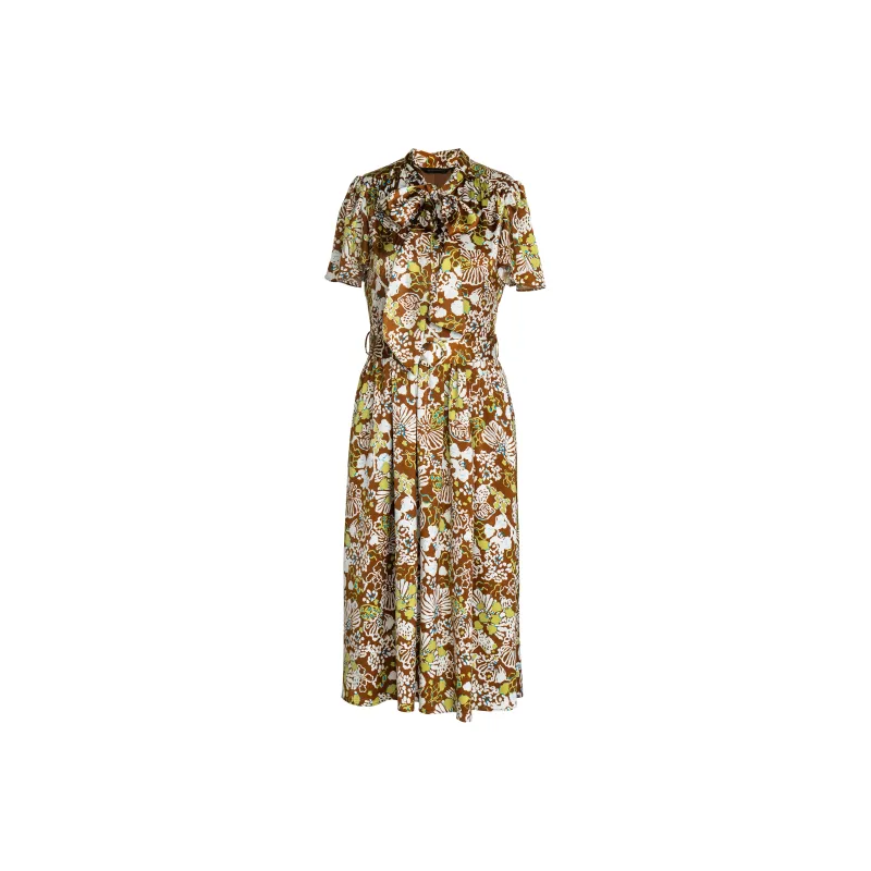 ROEYSHOUSE Short Sleeved Dress Women's Multicolor-0
