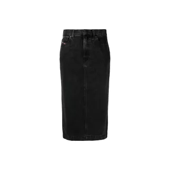DIESEL Denim Long Skirts Women's Black