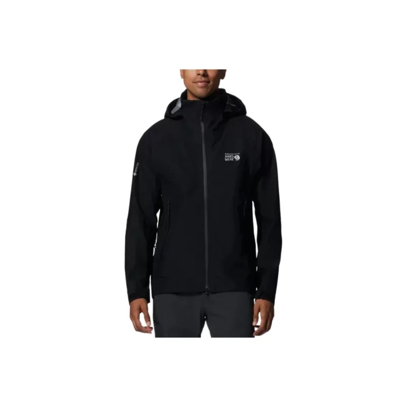 MOUNTAIN HARDWEAR Waterproof And Breathable Windbreaker Jacket Men's Black-0