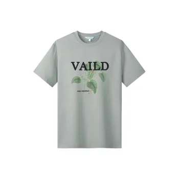 FAIRWHALE T Shirts Men Light Gray