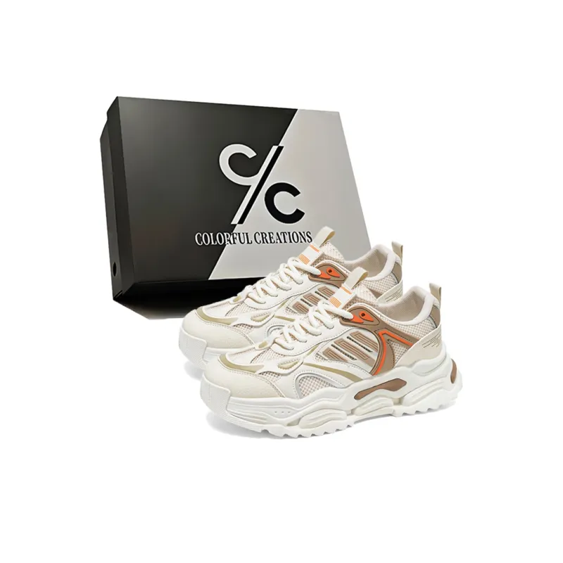 Colorful Creations Slip Resistant, Abrasion Resistant, Breathable Low Top Chunky Sneakers Men's-8