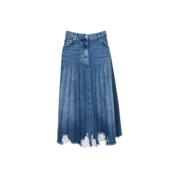 TWINSET MILANO Denim Long Skirts Women's Blue