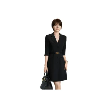 ONE SHALLOW Short Sleeved Dresses Women's Black