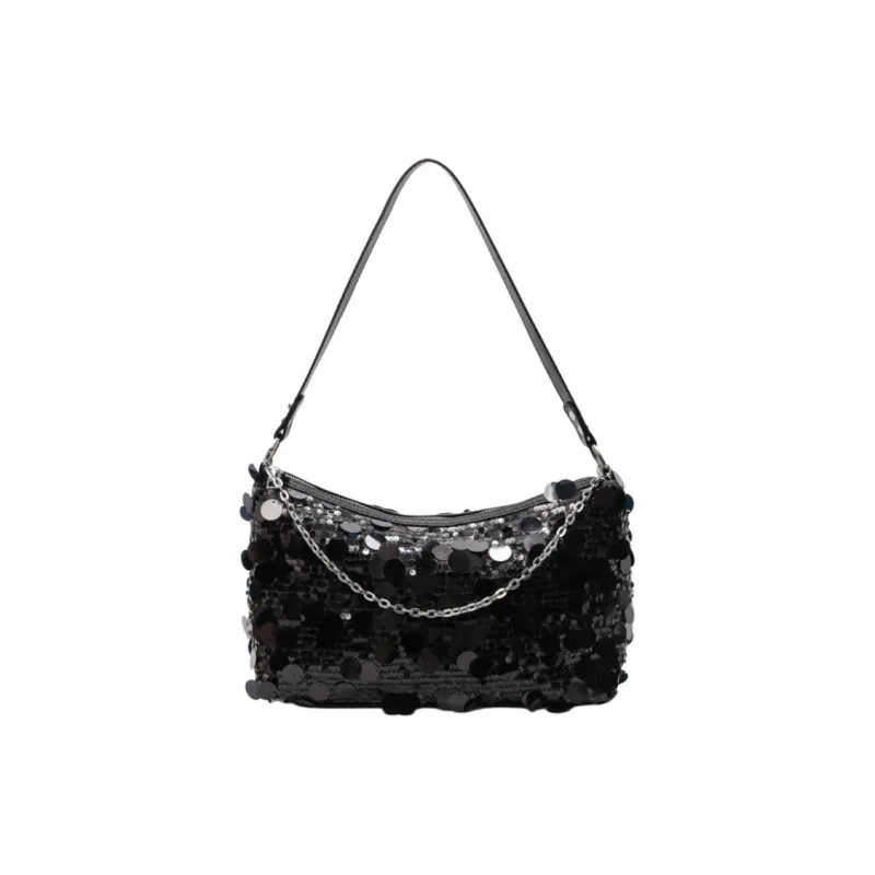 Versman Sequins Crossbody Bag, Shoulder Bag Women's Silver/Black/Gold-10