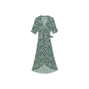 GANNI Short-Sleeved Dresses Women's Dark Green