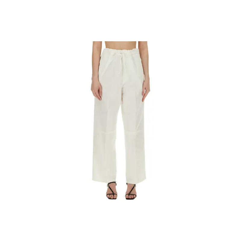 Victoria Beckham Drawstring Straight Leg Trousers-0