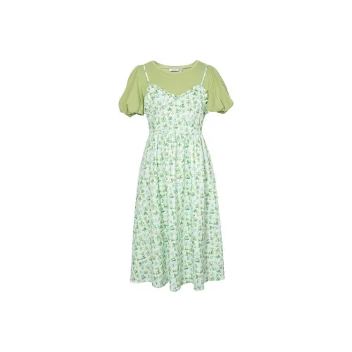 SEIFINI Short-Sleeved Dresses Women's Green