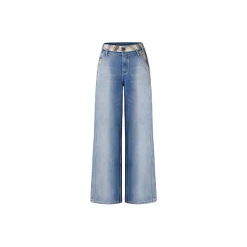 NAWS Jeans Unisex Racing Blue Plaid