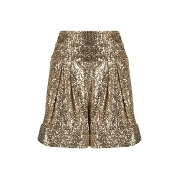 BALMAIN High waisted Sequinned Shorts