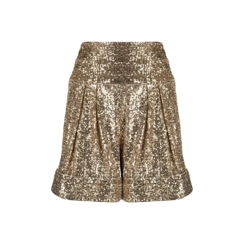 BALMAIN High waisted Sequinned Shorts-0