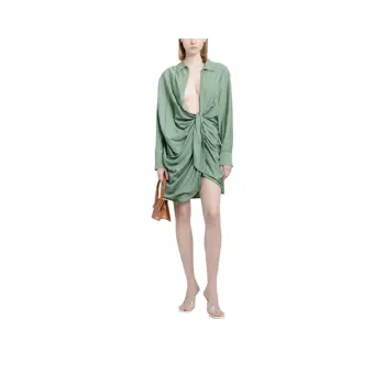 Jacquemus Long-Sleeved Dresses Women's Green