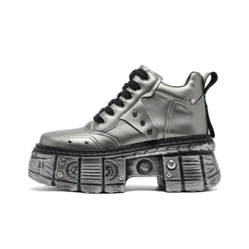 Xiwencha Height Increasing Mid Top Casual Shoes Men's