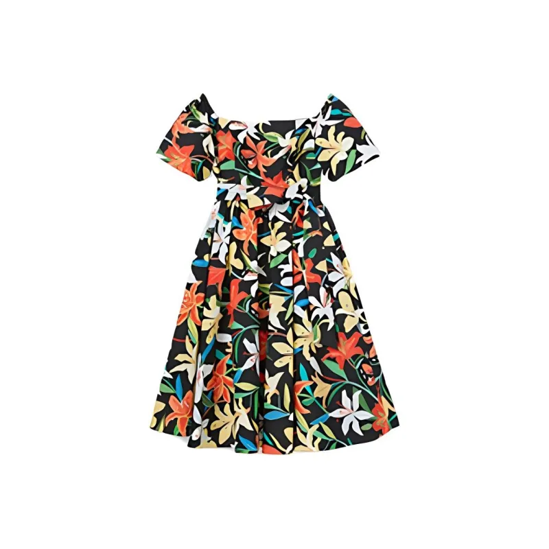 Kate Spade Floral print Square neck Midi Dress-0