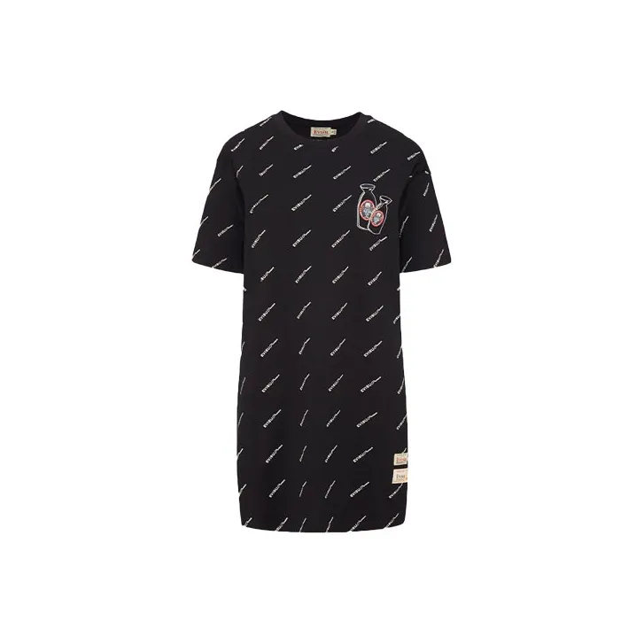 EVISU Short Sleeved Dresses Women's Black-0