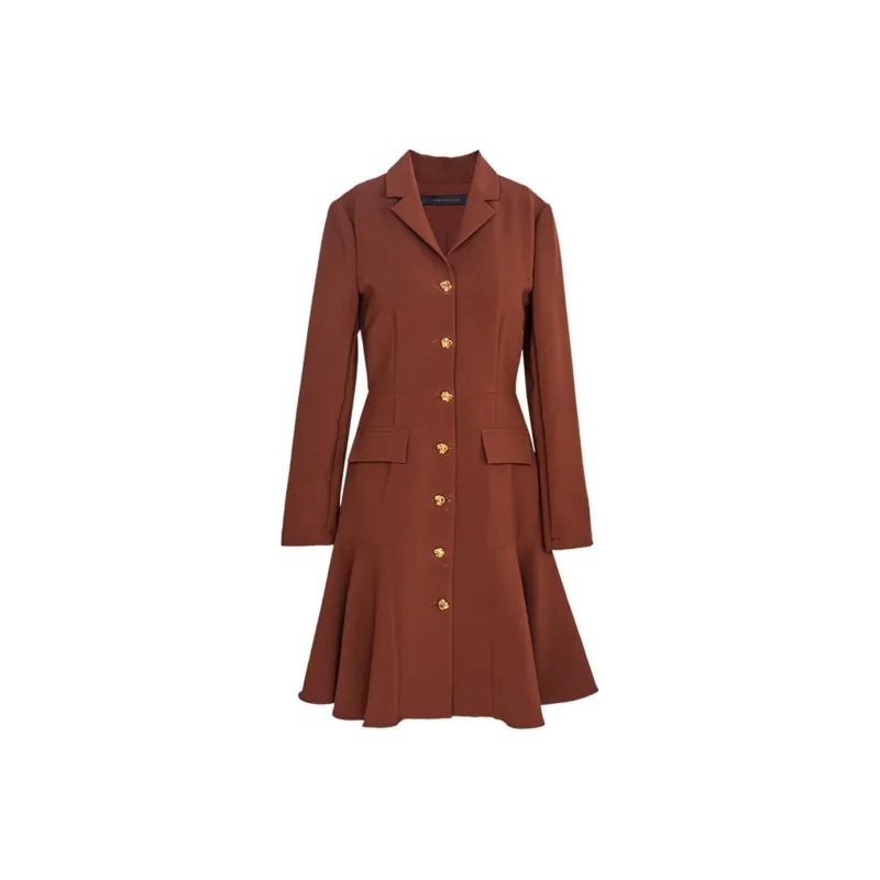 ROEYSHOUSE Long Sleeved Dresses Women's Caramel-0