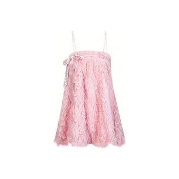 Girly Fancy Club Slip Dresses Women's Pink