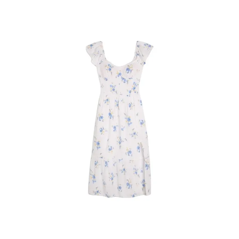 Hollister Short-Sleeved Dresses Women's White-0