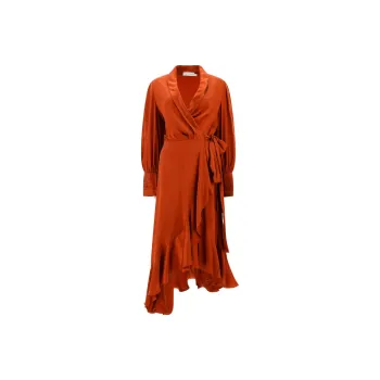 Zimmermann Long-Sleeved Dresses Women's Red Brown