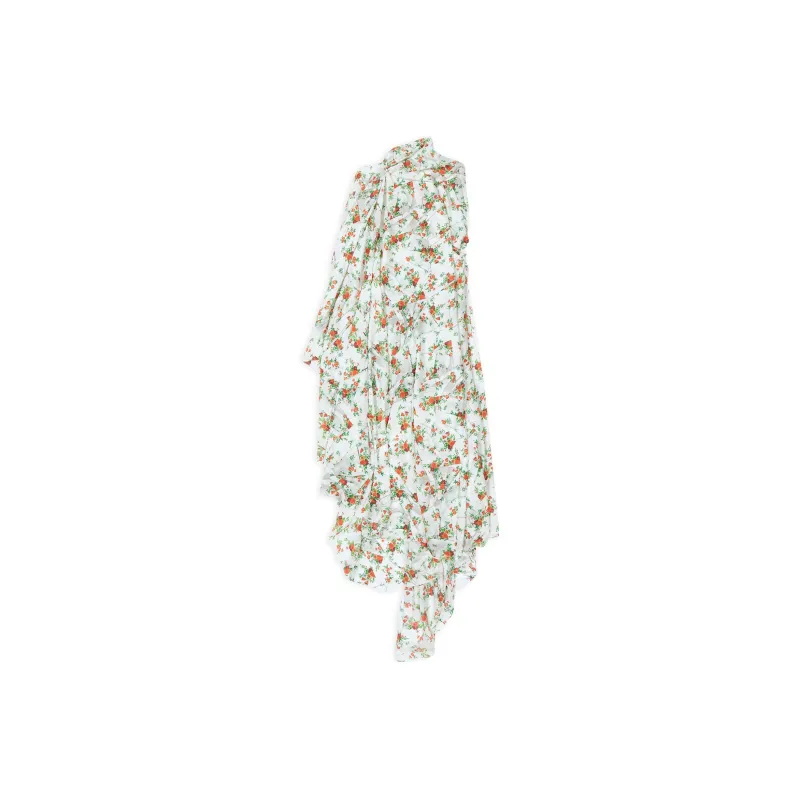 Balenciaga SS22 Long-Sleeved Dresses Loose Fit Style Women's White-0