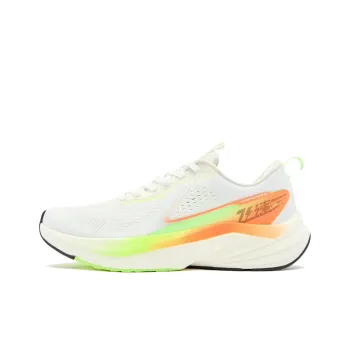 QIAODAN Speed 3LITE Running Shoes Men Low Top White Orange Green