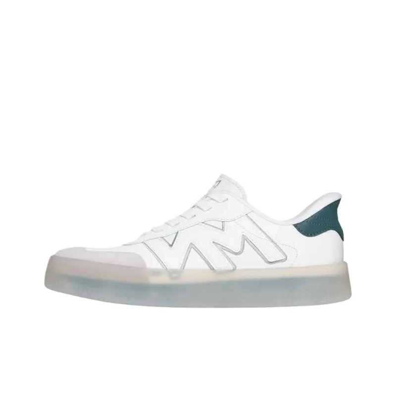 Skechers MARK NASON Coverage Abrasion Resistant Low Top Skateboard Shoes Women's White Green-0