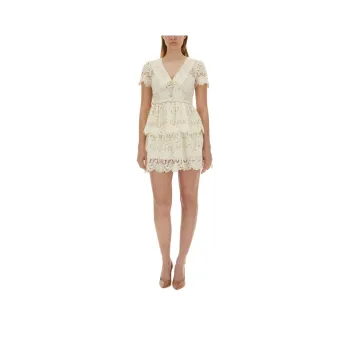 Self portrait Flower Lace Collar Mini Dress