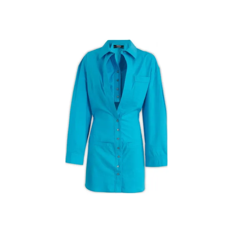 Jacquemus Long-Sleeved Dresses Women's Blue-0