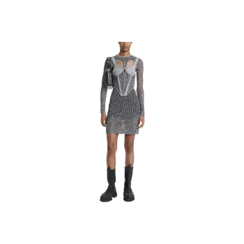 DION LEE Long-Sleeved Dresses Women's Silver Gray
