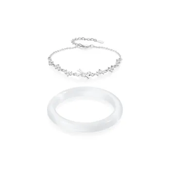 Master Kim Glass Cat Eye Bangles Women's