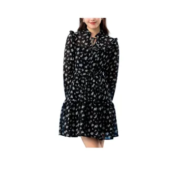 Lagogo Long-Sleeved Dresses Women's Mixed Color