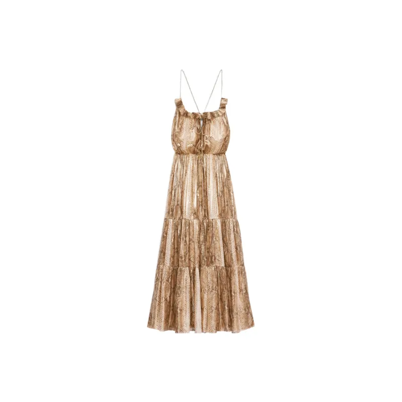 CELINE Slip Dresses Women's Gold-0