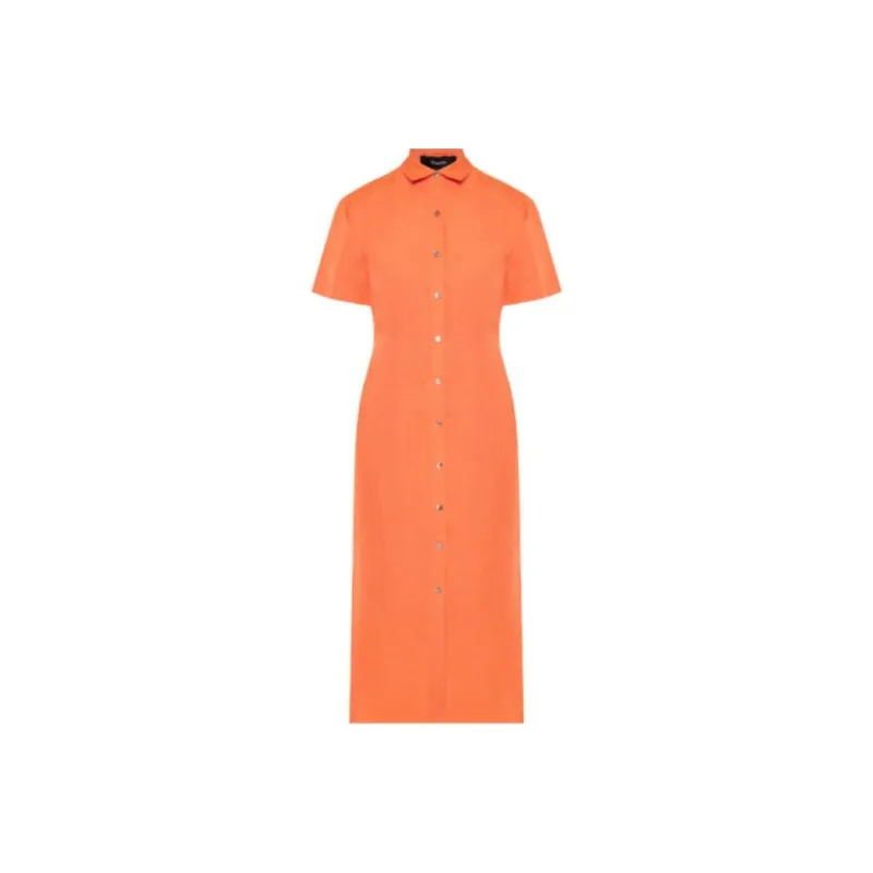 THEORY Linen Midi Dress-0