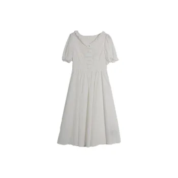 SETIROM Short Sleeved Dress Women's White