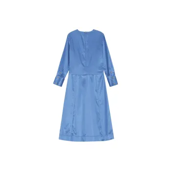 GANNI Long Sleeved Dresses Women's Blue