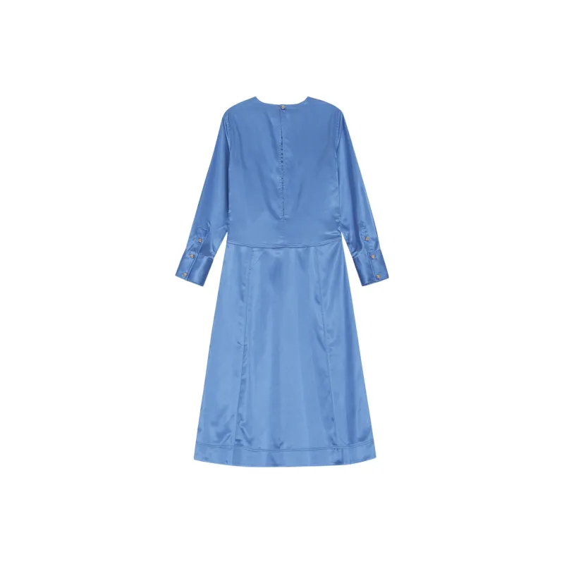GANNI Long Sleeved Dresses Women's Blue-0