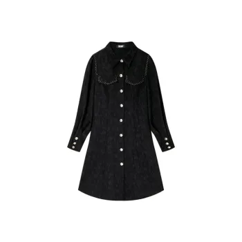 DKNY FW22 A-Line Skirt Dress Black