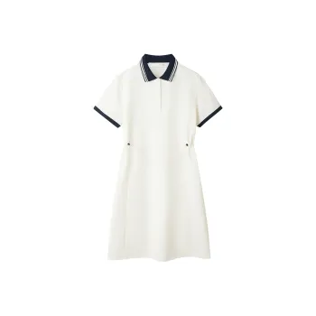 HLA Short Sleeved Dresses Women's Ecru X8