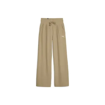 PUMA HER High Waist Straight Pants Knitted Sweatpants Women's Coffee