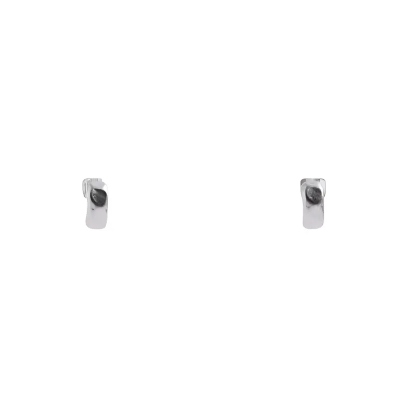 ZARA Metal Earrings Men's Silver-0