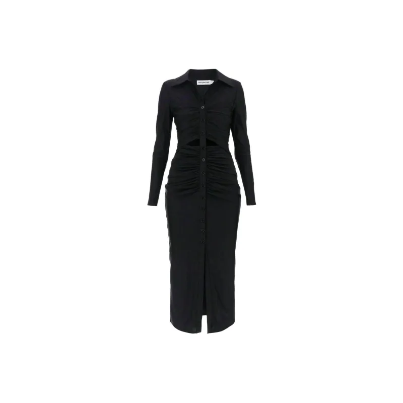 Self portrait Jersey Ruched Cut Out Midi Dress-0