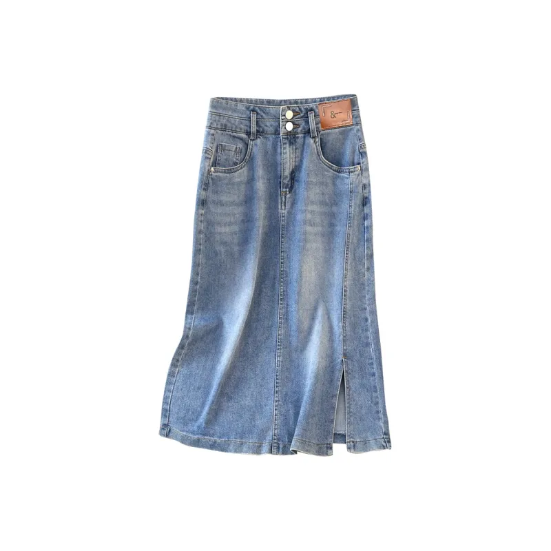 TOUCH Denim Long Skirt Women's Light Blue-0