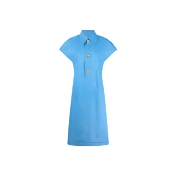 Bottega Veneta Short Sleeved Dresses Women's Blue