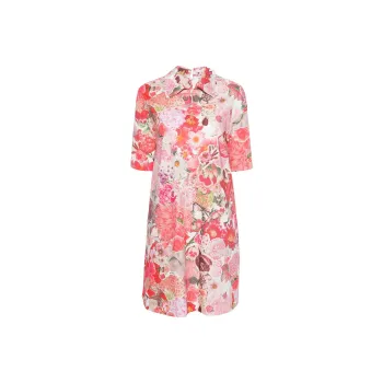 MARNI Kleid Floral print Cotton Dress
