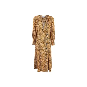GANNI Long-Sleeved Dresses Women's Orange